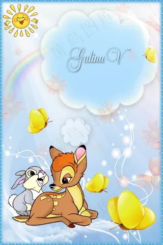 儿童卡通psd,背景元素