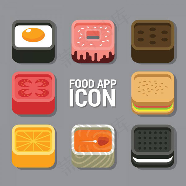 食物APP图标,免抠元素