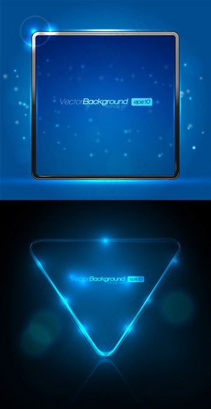 蓝色光线背景,背景元素