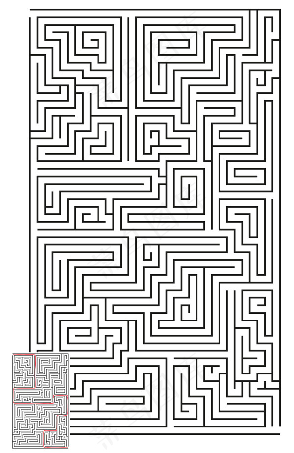 线条迷宫图案