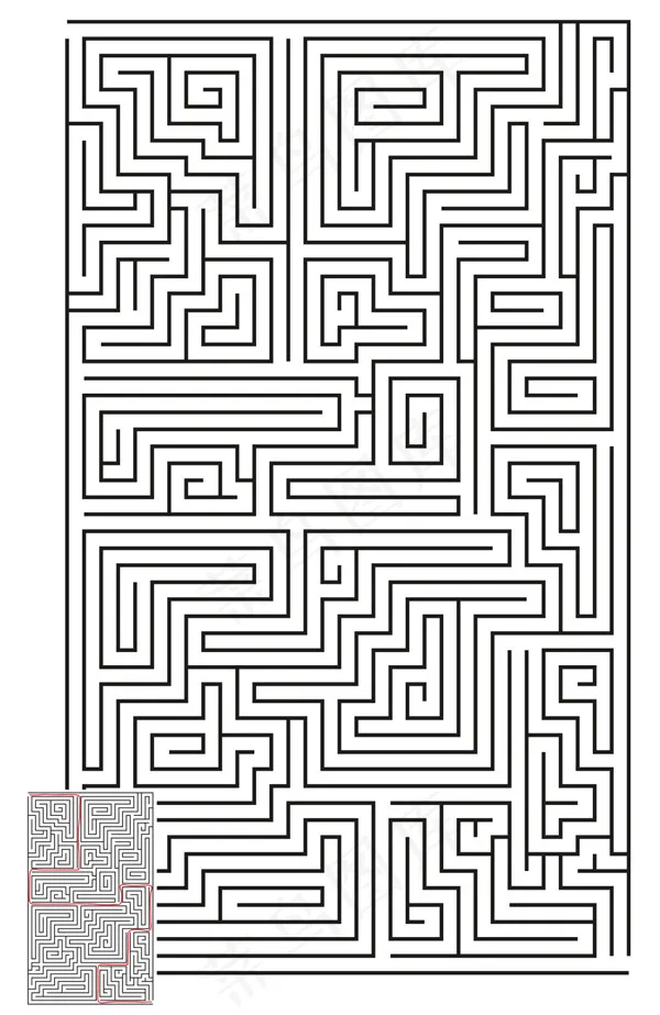 线条迷宫图案
