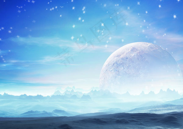 梦幻星空背景psd模版下载