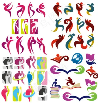 运动动感线条人物