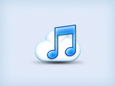 音乐云图标PSD,免抠元素