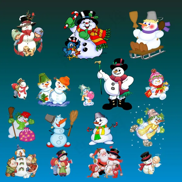 圣诞节雪人psd模版下载