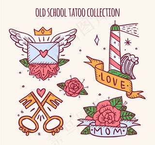 复古派纹身图案