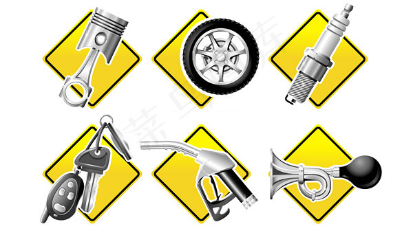 汽车配件图标,免抠元素