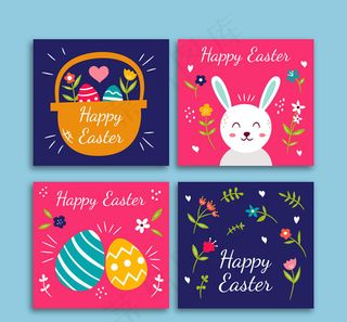 复活节卡片矢量