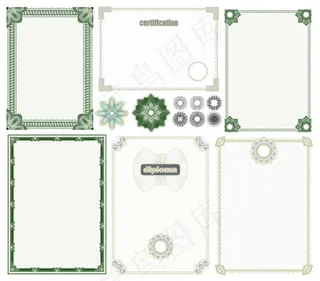 多款防伪纹理,背景元素