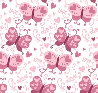 蝴蝶爱心背景