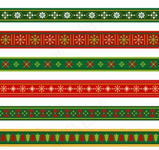 圣诞节花纹花边