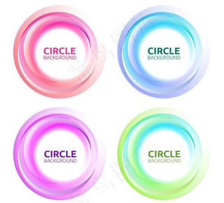 彩色圆环背景