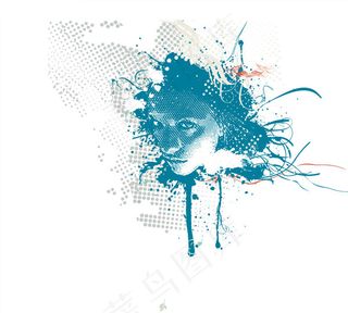 人脸纹理图,背景元素