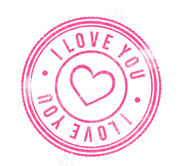 粉色爱心印戳
