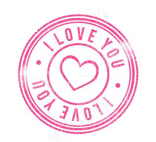 粉色爱心印戳