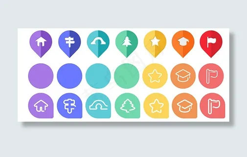 精美彩色图标,免抠元素