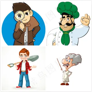 卡通职业人物