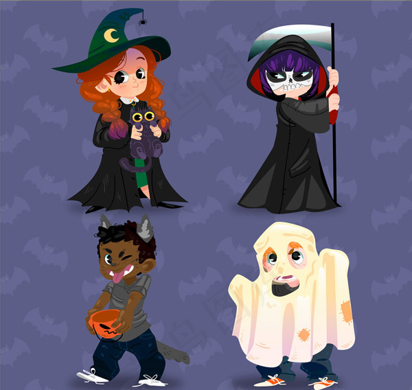 卡通万圣角色