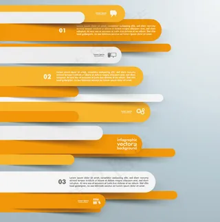 纸带商务信息图,背景元素