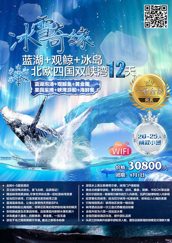 冰雪奇缘旅游海报(1240X1754(DPI:150))psd模版下载