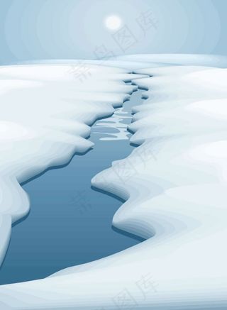 冰雪消融的初春