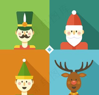 圣诞角色半身像