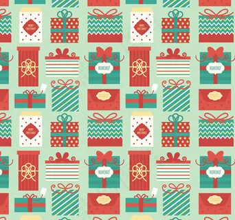 节日礼包无缝背景