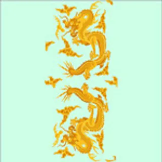 矢量中国金龙与祥云图案