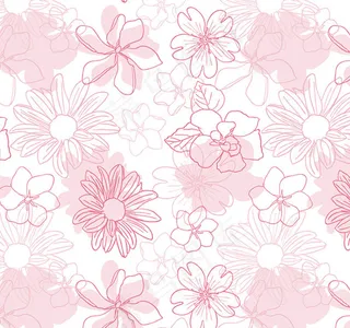 手绘花卉无缝背景