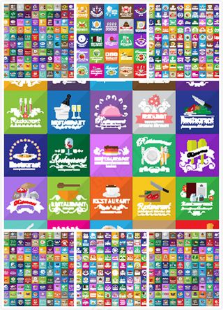 扁平化美食图标,免抠元素