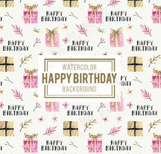 生日礼盒无缝背景