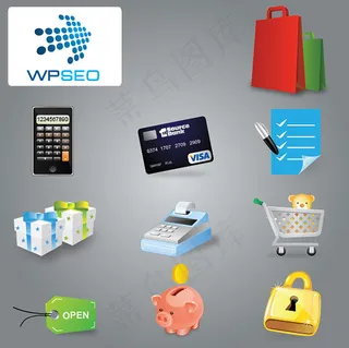 购物类图标矢量,免抠元素