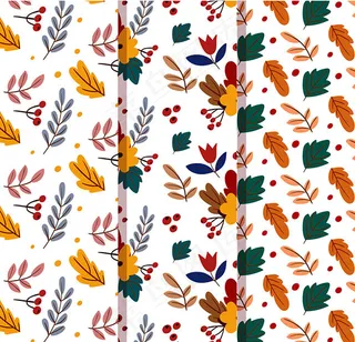 树叶浆果无缝背景