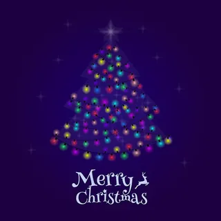 梦幻彩灯圣诞树