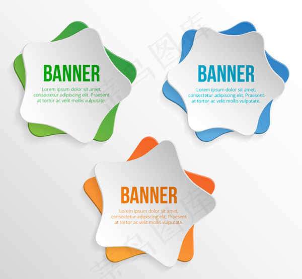 花形bannerai矢量模版下载