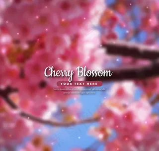 粉色盛开樱花树