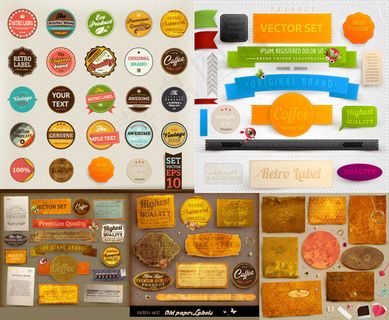 经典标签标贴,免抠元素