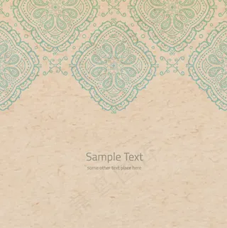 复古花纹纸张背景