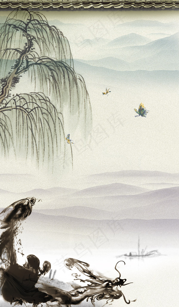 墨龙广告背景(1984X3402(DPI:72))psd模版下载