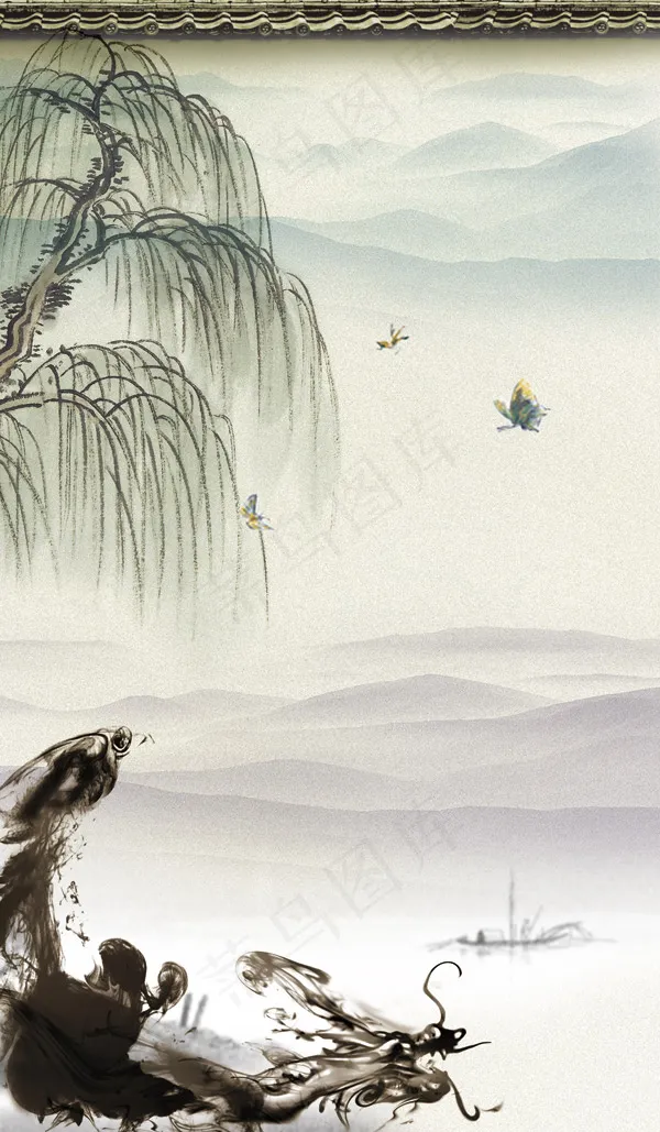墨龙广告背景(1984X3402(DPI:72))psd模版下载