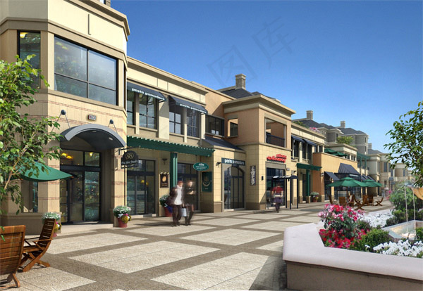 欧式店铺建筑(4000X2760(DPI:72))psd模版下载