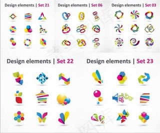 炫彩图标设计,免抠元素