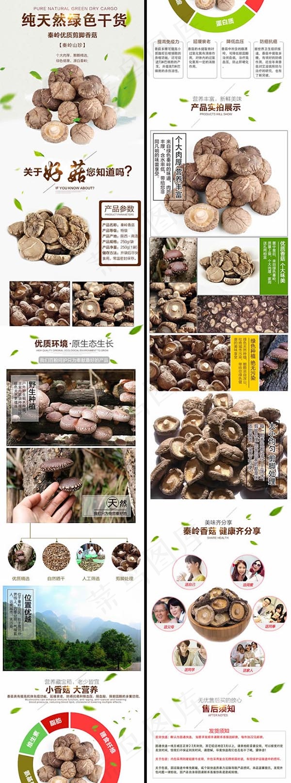 香菇宝贝详情页(750X8126(DPI:100))psd模版下载