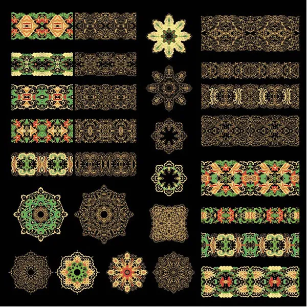 彩色花纹背景eps,ai矢量模版下载