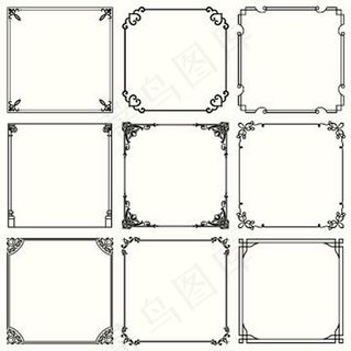 花纹边角线条边框
