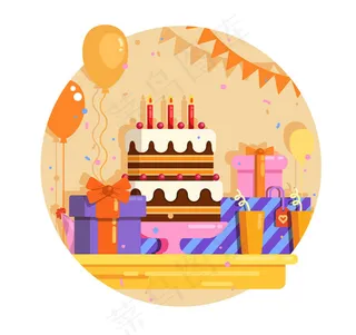 生日派对礼物桌