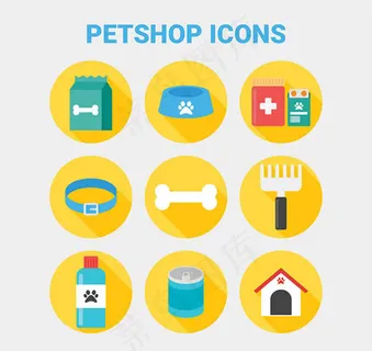 宠物用品图标,免抠元素