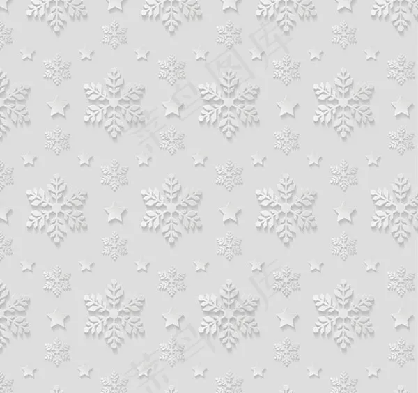 雪花无缝背景ai矢量模版下载
