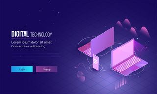 互联网概念登陆页