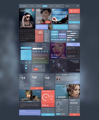 梦幻扁平化APP,背景元素